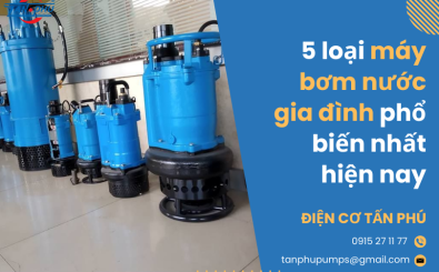 5 loại máy bơm nước gia đình phổ biến nhất hiện nay