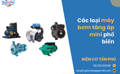 Các loại máy bơm tăng áp mini phổ biến