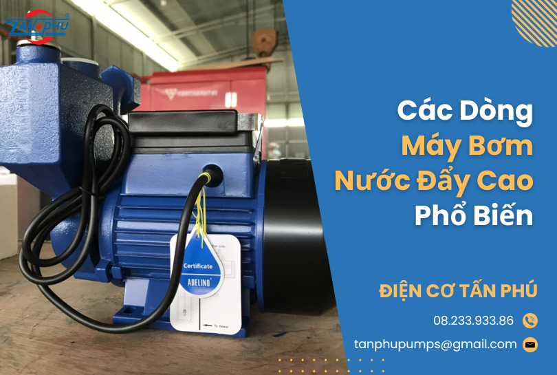 Các dòng máy bơm nước đẩy cao phổ biến
