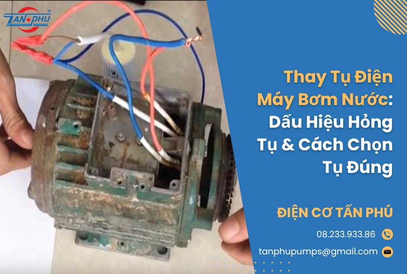 Thay Tụ Điện Máy Bơm Nước: Dấu Hiệu Hỏng Tụ & Cách Chọn Tụ Đúng